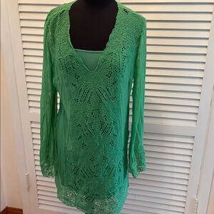 Yoana Baraschi Green Blouse Silk Tunic
